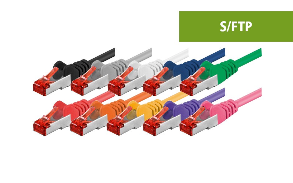 Cat6 Patchkabel - S/FTP - 100% Kupfer