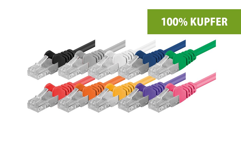 Cat6a Patchkabel - U/UTP - 100% Kupfer