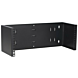 4 HE, 19” Montagerahmen für Wandbefestigungen ohne Schaniere - 180mm Tief