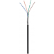 CAT6 SF/UTP 50m outdoor Netzwerkkabel auf Spule gewickelt flexibel Schwarz CCA