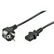 Netzkabel mit gewinkeltem Schukostecker – C13-Kupplung – Schwarz – 1,5 Meter