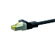 RJ45 Netzwerkkabel S/FTP (PiMF), mit CAT 7 Rohkabel, Schwarz, 7,50m