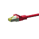 RJ45 Netzwerkkabel S/FTP (PiMF), mit CAT 7 Rohkabel, Rot, 7,50m