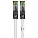 RJ45 Netzwerkkabel S/FTP (PiMF), mit CAT 8 Rohkabel, Weiß, 2m