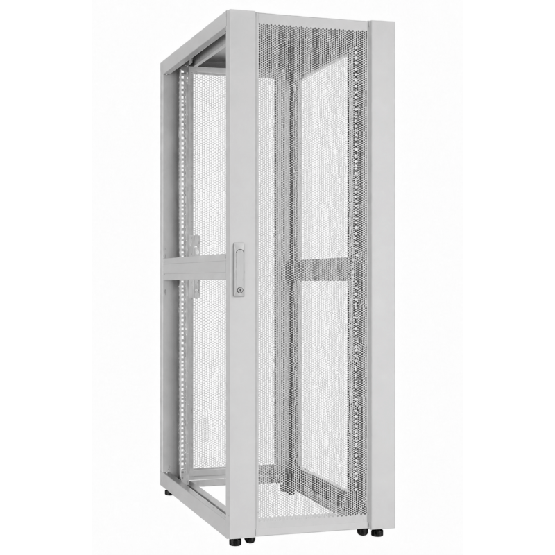 48 HE 19” Datacenter Serverschrank, mit perforierter Fronttür (BxTxH) 800 x 1000 x 2250mm Grau