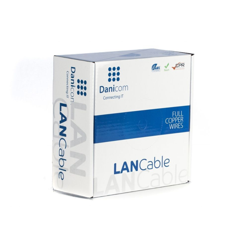 DANICOM CAT7 S/FTP 50m Außenkabel Starrleiter - PE (Fca)