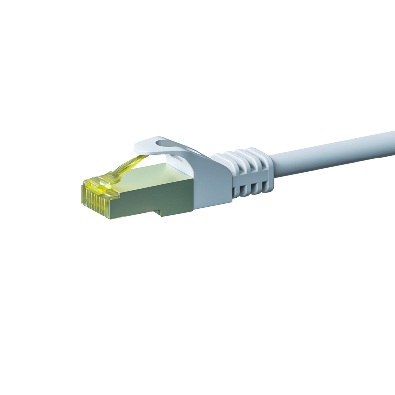 RJ45 Netzwerkkabel S/FTP (PiMF), mit CAT 7 Rohkabel, Weiß, 30m