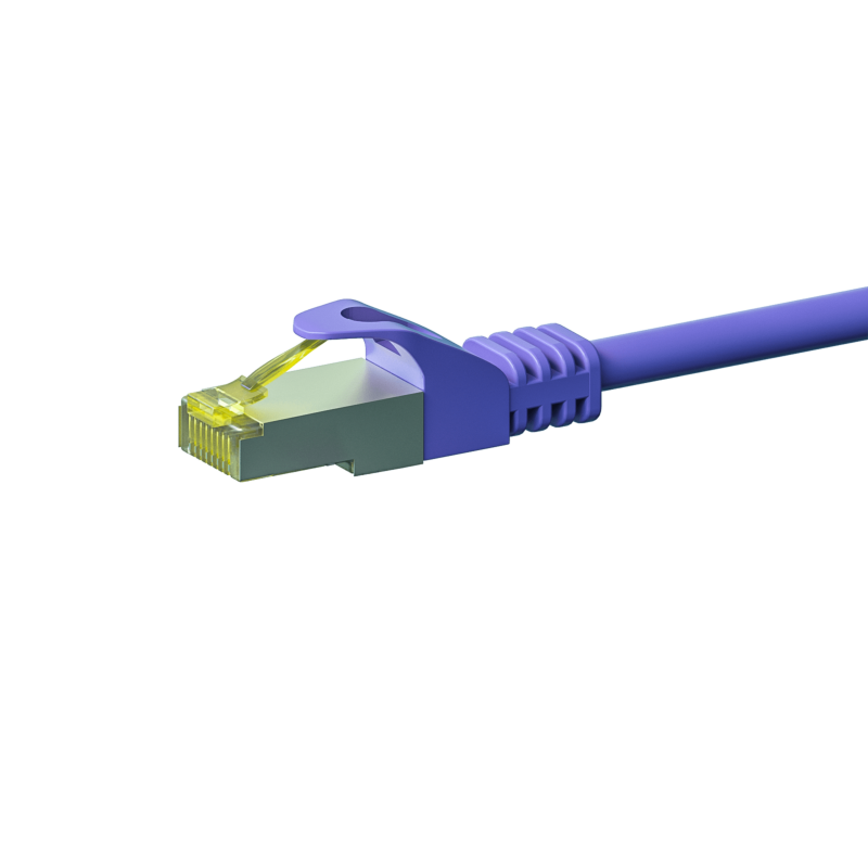 RJ45 Netzwerkkabel S/FTP (PiMF), mit CAT 7 Rohkabel, Violett, 15m
