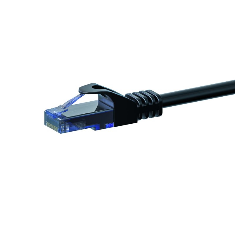 CAT6a Netzwerkkabel 100% Kupfer - U/UTP - 1,50 Meter - Schwarz