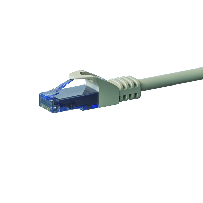 CAT6a Netzwerkkabel 100% Kupfer - U/UTP - 0,25 Meter - Grau