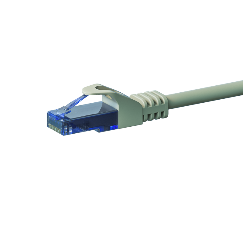 CAT6a Netzwerkkabel 100% Kupfer - U/UTP - 0,15 Meter - Grau