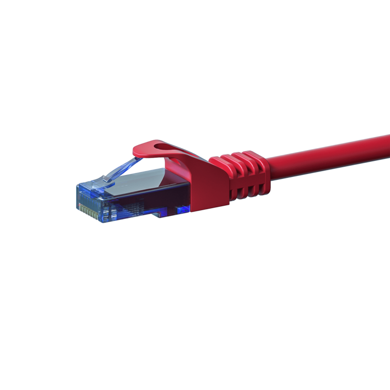 CAT6a Netzwerkkabel 100% Kupfer - U/UTP - 7,50 meter - Rot