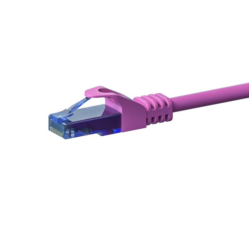 CAT6a Netzwerkkabel 100% Kupfer - U/UTP - 3 Meter - Rosa