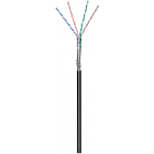 CAT6 Outdoor Netzwerkkabel, SF/UTP, AWG 26/7 (Flexibel), 100 Meter, Schwarz, CCA