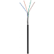CAT6 SF/UTP 50m outdoor Netzwerkkabel auf Spule gewickelt starrleiter Schwarz CCA