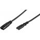 Stromkabel mit Gerätebuchse C8 und Gerätebuchse C7 – Schwarz - 2 Meter