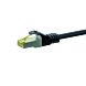 RJ45 Netzwerkkabel S/FTP (PiMF), mit CAT 7 Rohkabel, Schwarz, 1,50m