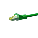 RJ45 Netzwerkkabel S/FTP (PiMF), mit CAT 7 Rohkabel, Grün, 0,25m