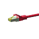 RJ45 Netzwerkkabel S/FTP (PiMF), mit CAT 7 Rohkabel, Rot, 5m