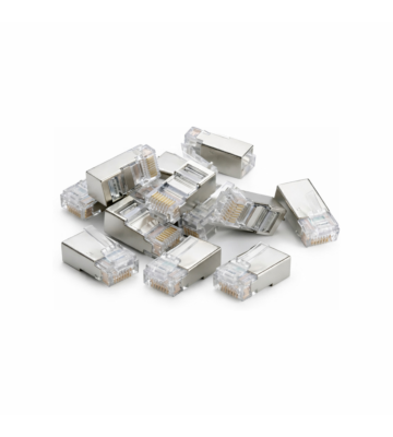 DANICOM FTP RJ45 CAT6 Pass Through Netzwerkstecker - für flexible Kabel - 10 Stück