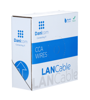 CAT6 Netzwerkkabel, SF/UTP, AWG 23/1 (Starrleiter), 100 Meter, Grau, CCA