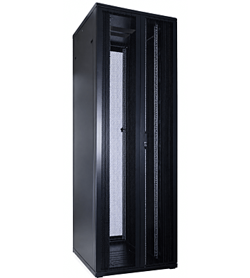 47 HE 19” Serverschrank, mit perforierter Doppelflügeltüren vorne und hinten (BxTxH) 600 x 800 x 2200mm 