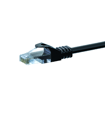 CAT5e Netzwerkkabel, U/UTP, 0,25 Meter, Schwarz, 100% Kupfer
