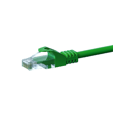 CAT5e Netzwerkkabel, U/UTP, 0,25 Meter, Grün, 100% Kupfer