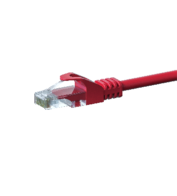 CAT5e Netzwerkkabel, U/UTP, 0,25 Meter, Rot, 100% Kupfer