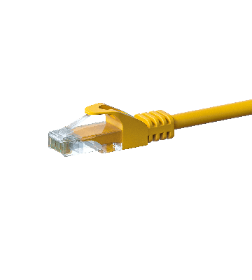 CAT5e Netzwerkkabel, U/UTP, 10 meter, Gelb, 100% Kupfer