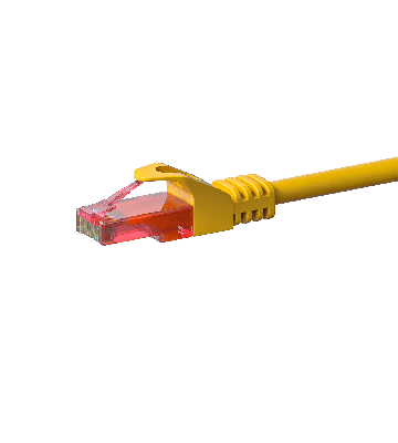 CAT6 Netzwerkkabel, U/UTP, 1 meter, Gelb, 100% Kupfer