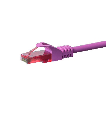 CAT6 Netzwerkkabel, U/UTP, 0,25 Meter, Rosa, 100% Kupfer