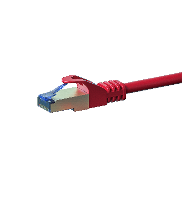 CAT 6a Netzwerkkabel LSOH - S/FTP - 1 Meter - Rot
