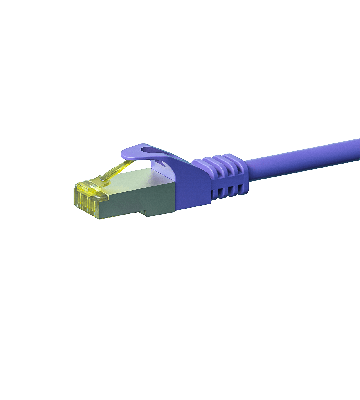 RJ45 Netzwerkkabel S/FTP (PiMF), mit CAT 7 Rohkabel, Violett, 3m