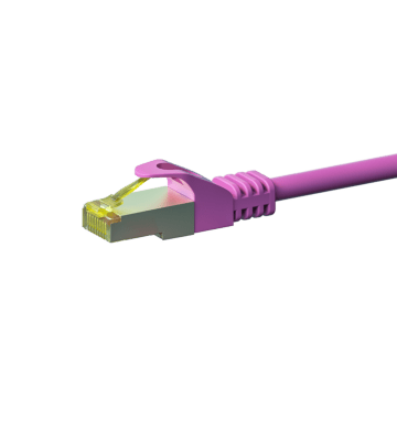 RJ45 Netzwerkkabel S/FTP (PiMF), mit CAT 7 Rohkabel, Rosa, 2m