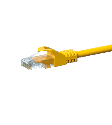 CAT 5e Netzwerkkabel U/UTP – 0.25 Meter - Gelb - CCA