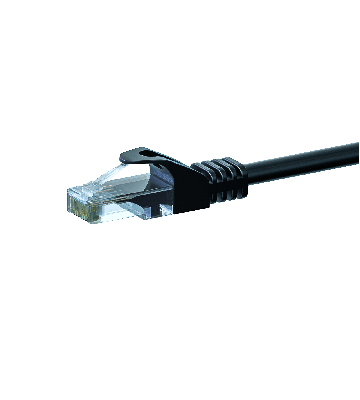 CAT 6 Netzwerkkabel U/UTP - 0,25 Meter - Schwarz - CCA