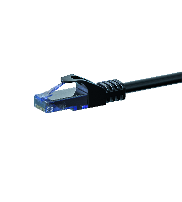 CAT6a Netzwerkkabel 100% Kupfer - U/UTP - 0,25 Meter - Schwarz
