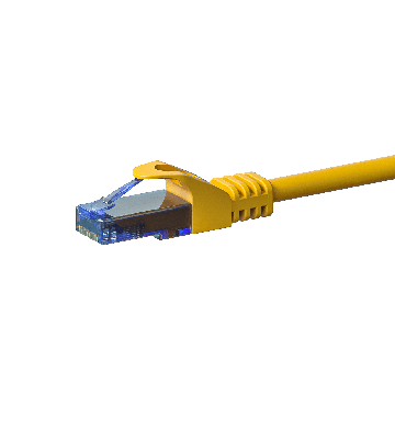 CAT6a Netzwerkkabel 100% Kupfer - U/UTP - 0,25 Meter - Gelb