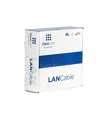 CAT5e Netzwerkkabel, U/UTP, AWG 26/7 (Flexibel), 100 Meter, Grau, CCA
