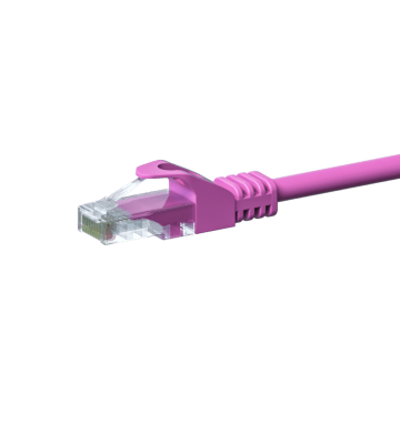 CAT 5e Netzwerkkabel U/UTP – 2 Meter - Rosa - CCA