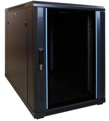 15 HE, kleiner Serverschrank, mit Glastür (BxTxH) 600 x 1000 x 860 mm 