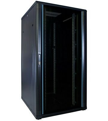 32 HE 19” Serverschrank, mit Glastür (BxTxH) 800 x 1000 x 1600mm 