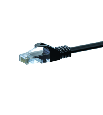 CAT5e Netzwerkkabel, U/UTP, 10 meter, Schwarz, 100% Kupfer