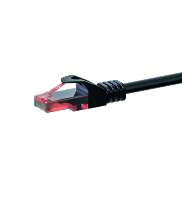 CAT6 Netzwerkkabel, U/UTP, 1 meter, Schwarz, 100% Kupfer