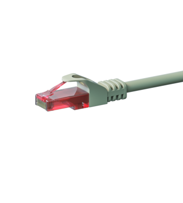 CAT6 Netzwerkkabel, U/UTP, 0,25 Meter, Grau, 100% Kupfer