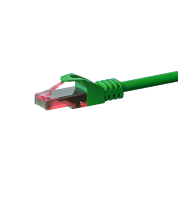 CAT6 Netzwerkkabel, U/UTP, 0,15 Meter, Grün, 100% Kupfer