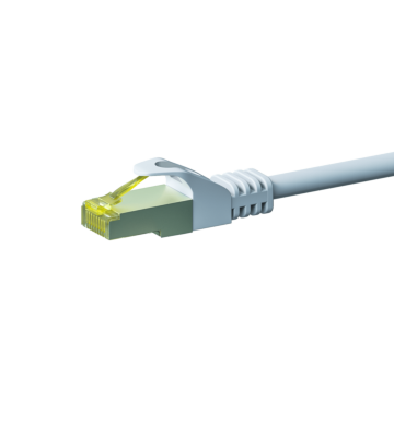 RJ45 Netzwerkkabel S/FTP (PiMF), mit CAT 7 Rohkabel, Weiß, 10m