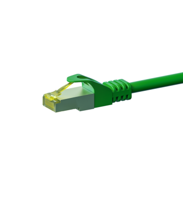 RJ45 Netzwerkkabel S/FTP (PiMF), mit CAT 7 Rohkabel, Grün, 30m
