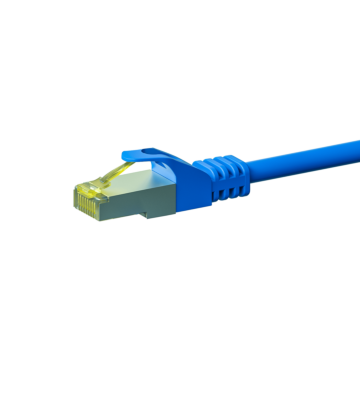 RJ45 Netzwerkkabel S/FTP (PiMF), mit CAT 7 Rohkabel, Blau, 20m